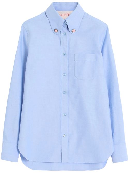 Camicia azzurra con bottoni VALENTINO GARAVANI | 6B3AB78193RQNX